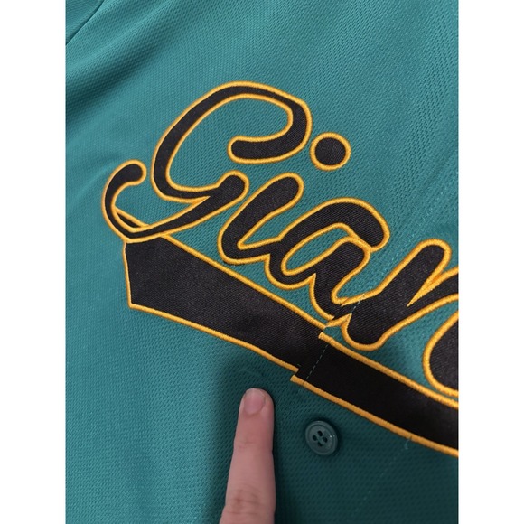 Vintage SF Giants Green Alternate Jersey True Fan Y2K MLB Button-Up Men's 2XL - Picture 7 of 13